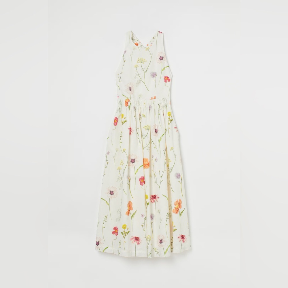 H&M Ankle-length Linen-blend Dress